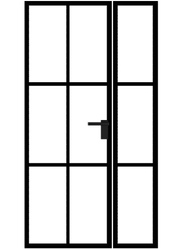 Lofttür mit Seitenteil rechts