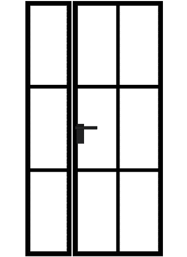 Lofttür mit Seitenteil links