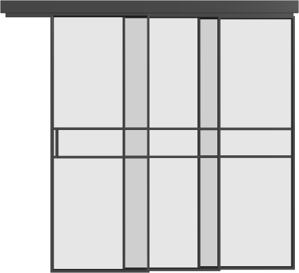 Schiebetür kaskadisch (3 Flügel) - 2AG