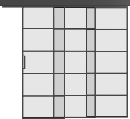 Schiebetür kaskadisch (3 Flügel) - 14AG